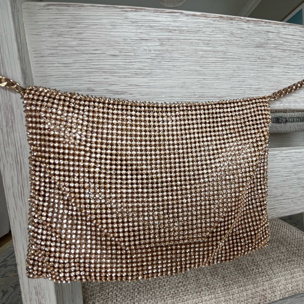 Ettika - Gold Metallic & Crystals Belt Bag / Shoulder Bag from REVOLVE - NWT - Picture 5 of 15